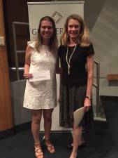 Emily Jacobus, recipient of the Gouse-Krawitz Memorial Scholarship, with Tamara Chant, Pike County Chamber of Commerce.