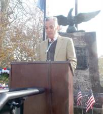 Milford Mayor Sean Strub was featured speaker during the Veterans Day ceremony in Milford.