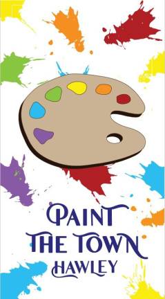 Banners up around town The Paint the Town flyer