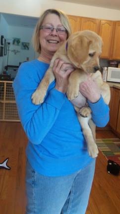 Benni's in training to help an autistic child Chrisanne Cubby and Benni (Photo by Frances Ruth Harris)