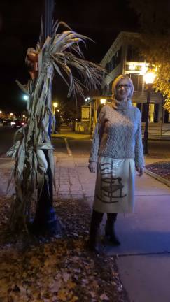 Thank you for your passion, your dedication, and your vote Anette Haar with her "Rocking the Verge" skirt on Election Eve (Photo by Frances Ruth Harris)