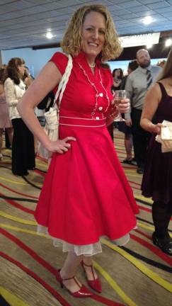 'A wonderful affair' Innola, who works at St. Anthony’s Hospital in Warwick, N.Y., beautifully dressed in red (Photo by Anya Tikka)