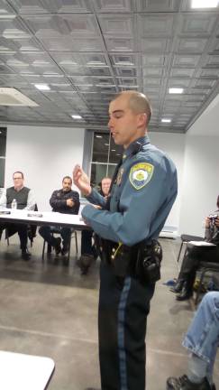 'Unfair' raises spur debate Assistant Milford Borough Chief of Police Sal Pinzone tell the borough council that it's been awhile since his officers had a raise (Frances Ruth Harris)