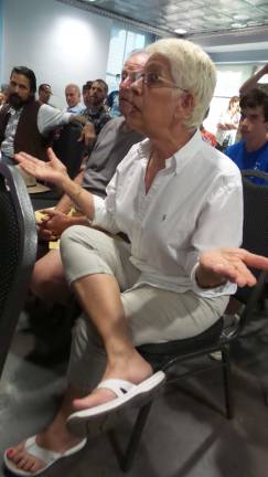 Don't stop the music, residents say Joan Waldman tells the council, "Please don't forget the people of Milford." (Photo by Frances Ruth Harris)