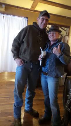 Mac 'n cheese in wonderland Mike Kuzmiak and Debbie Miller of Hawley (Photo by Frances Ruth Harris)