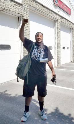 Royal Parker, a military veteran, spoke at the Black Lives Matter rally (Photo by Ken Hubeny Sr.)