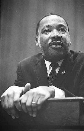 ‘One day this nation will rise up’ Martin Luther King Jr. photographed by Marion S. Trikosko in 1964. The photograph is now in the public domaom through the Library of Congress. The federal holiday marking his life is Monday, Jan. 16.