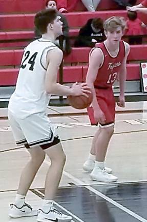 Jackson Shafer shooting a foul shot