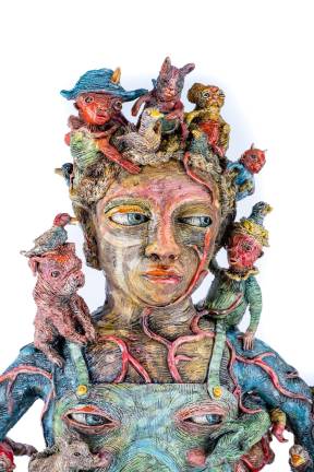 'The Uncommon Apron' takes on a socially and politically charged subject By Janis Mars Wunderlich (detail)