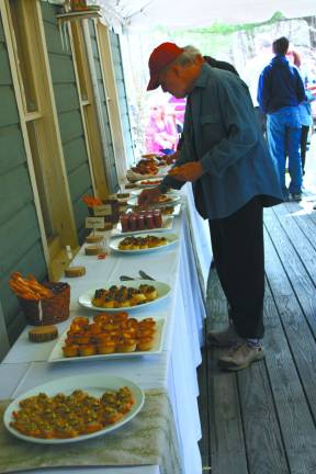 Waterwheel Café, at 25, savors the taste of success A nice spread awaited guests at the Waterwheel. (Photo by Linda Fields)