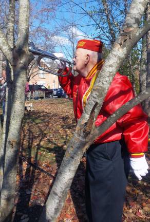 'Our freedom will never be free' Everyone fell silent at the playing of Taps (Photo by Frances Ruth Harris)
