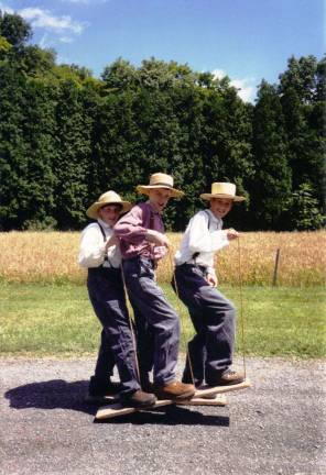Quiet Valley Farm to host Children's Day Boys discover fun activities from an earlier era at Quiet Valley (Photo provided)