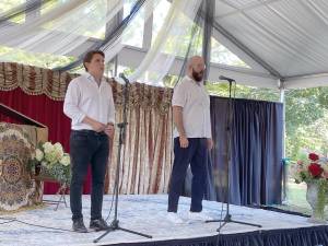 Zachary Rioux, left, and Benjamin Dickerson singing “Lily’s Eyes from The Secret Garden.” Music written by Lucy Simon based on the book by Frances Hodson Burnett