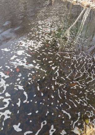 No sewage problem at Sunrise Lake, officials say Ths photo was provided to the Courier by a Sunrise Lake property owner who said it shows a soapy sewage water spill.