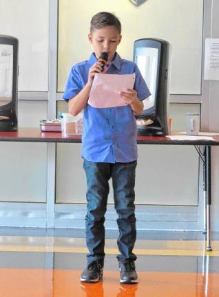 DVES Student Council holds speeches and elections Cole Rohrer.