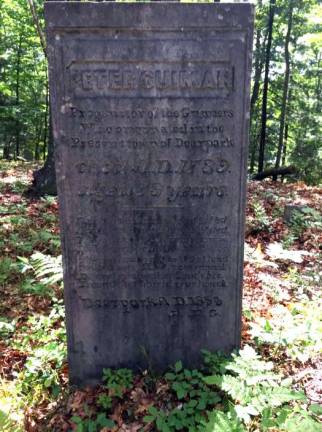 Gumaer Cemetery, site of oldest European grave, recommended for historic registers The grave marker of pioneer Peter Guimar (Photo: United States Department of the Interior National Park Service: parks.ny.gov/shpo)