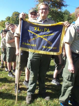 Scouts re-enact the Battle of Walnut Mountain 71st PA Infantry (Photo by Frances Ruth Harris)