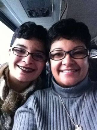 Mother Daughter Look A Like Contest Photo submitted by Debbie Jimenez of Budd Lake "Ty daughter Nena and I for the holidays on our way into NYC."