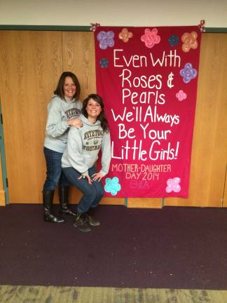 Mother Daughter Look A Like Contest Photo submitted by Melinda Roberts of Sparta Melinda and Brittany. "Mother daughter look-alike event at Kutztown University sorority."