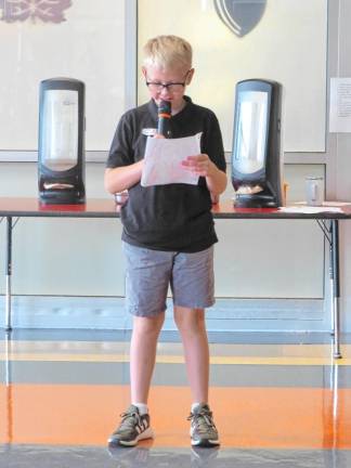 DVES Student Council holds speeches and elections Cole Sweeney.