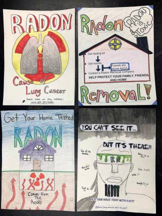 Science students create posters to educate public about dangers of radon Science students create posters to educate public about dangers of radon