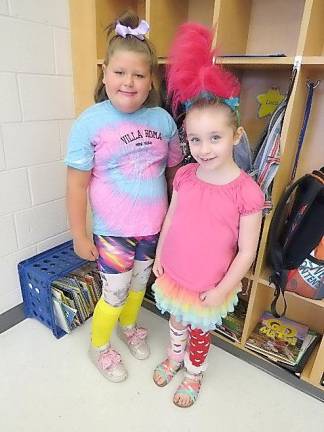 Aubree Springstead (left) and Gia Cosentino on Wacky Friday