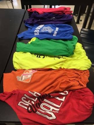 'Odyssey Angels' make totes for food pantries Newly transformed bags, ready for toting (Photo provided)