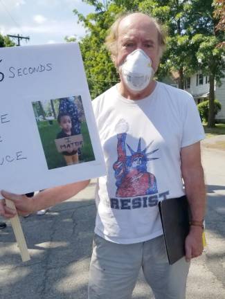 A participant at the Black Lives Matter rally (Photo by Ken Hubeny Sr.)