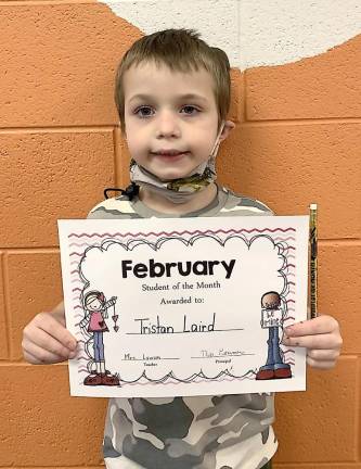 Tristan Laird, kindergarten (Photo by Peg Snure)