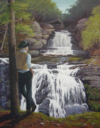 Something about a waterfall "Gifford Pinchot -- Gone Fishing" by Marie Liu