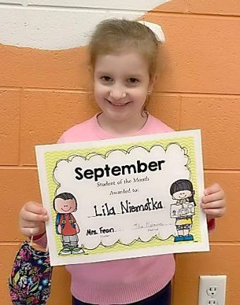 Lila Niemotka, kindergarten (Photo by Peg Snure)