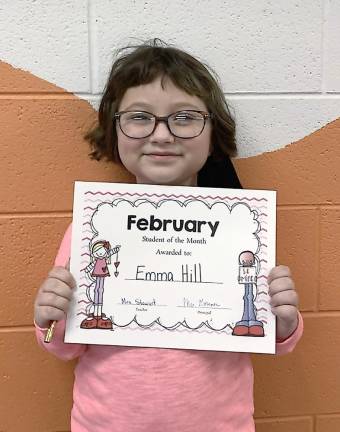 Emma Hill, first grade (Photo by Peg Snure)