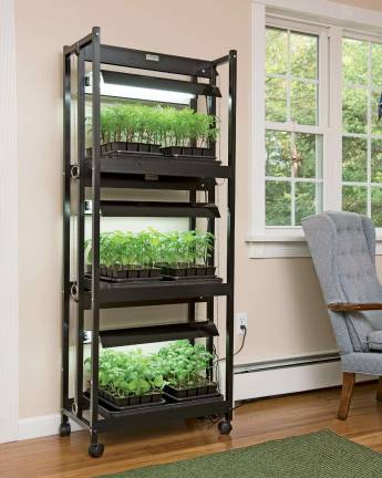 Light ‘em up now for better garden results Compact 3-Tier SunLite Garden (Photo: Gardeners Supply Company)