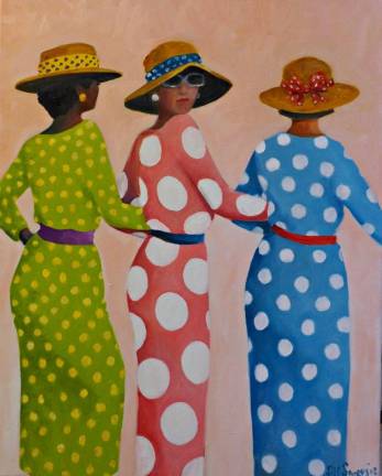 ”Ladies in polka dots,” by Jill Swersie.