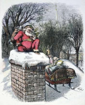 “Yes, Virginia, there is a Santa Claus” Santa Clausas envisioned by Thomas Nast.