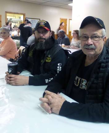 'Our freedom will never be free' Aaron Capponi (left) and George Savastides (Photo by Frances Ruth Harris)