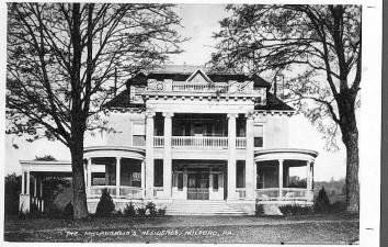 An historical photo of the Pike County Historical Society’s Columns Museum