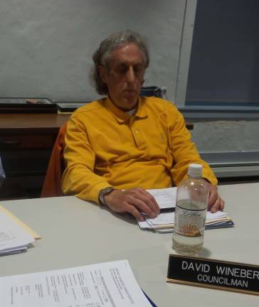High-density zoning proposal nipped in the bud Councilman David Wineberg, who proposed greater density in the borough to enhance commerce and lower taxes (Photo by Frances Ruth Harris)