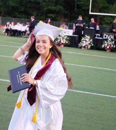 Delaware Valley graduates are all smiles Graduate Deanna Sacher.