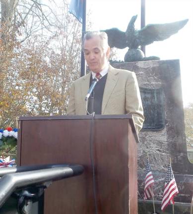 Milford Mayor Sean Strub was featured speaker during the ceremony