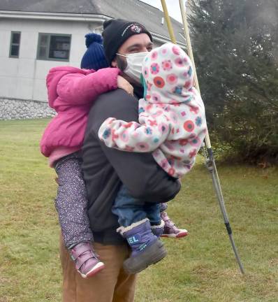 Voting is a family affair at the Westfall Township Municipal Building polling place in Matamoras (Photo by Becca Tucker)