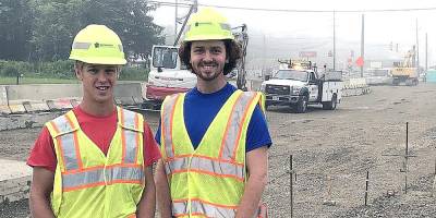 PennDOT summer 2019 construction interns Jacob Southwick and Nick Swatzler