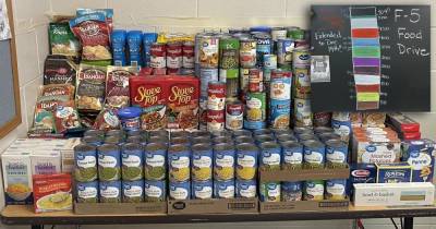 A total of 509 food items were collected as part of the school’s annual Holiday Food Drive.