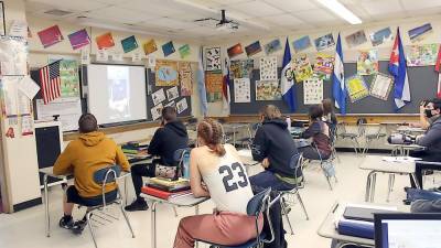 High school students learn about military careers