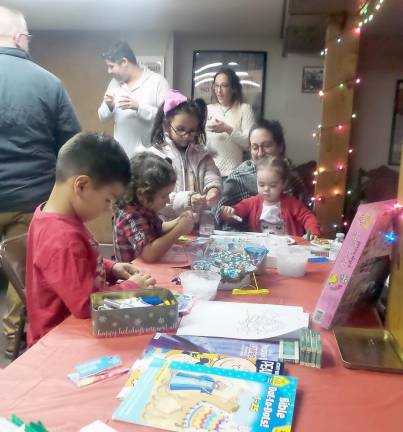 Children enjoying crafts