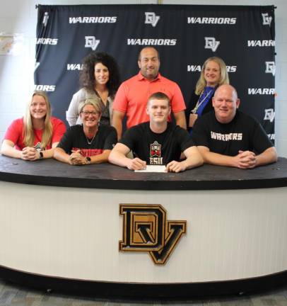 Pictured (left to right: front row) – C.J.’s sister, Addy Ross; his mother, Amy Ross; senior C.J. Ross and his father, Chris Ross