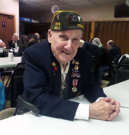 'Our freedom will never be free' Bob Uhlman Sr., longtime vice-commander of VFW Post 8612 (Photo by Frances Ruth Harris)