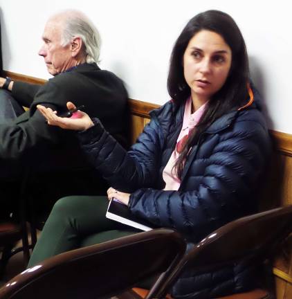 Tell us the worst: Public asks about new housing development proposed for Milford Meagan Kameen, Milford Borough Vice President (Photo by Frances Ruth Harris)