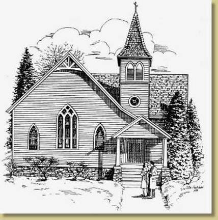 Area churches will take to the streets Newfoundland Moravian Churc, one of 11 to take part in "The Church Has Left the Building." (Illustration: Wayne County History: waynehistorypa.org)