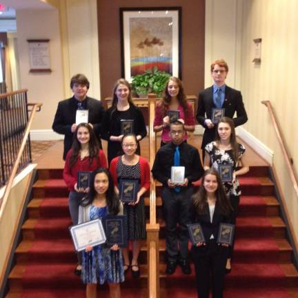 Meet the future business leaders of America Pictured in the first row (from left): Cathy Li and Vanessa Paolella. Second row: Hannah Matthews, Cindy Li, Saimun Shahee and Morgan Weems. Third row: Anthony Gosch, Julia Cuevas, Ashley Vecchio and Joseph Gurkan (Photo provided)